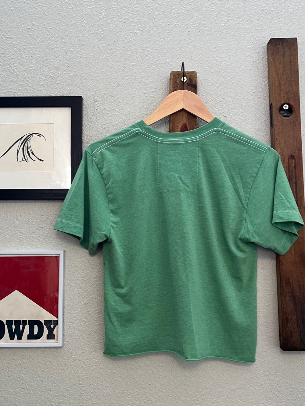 Aviator Nation Short Sleeve Crew Boyfriend Tee Tiger Patch Kelly Green Small - Picture 7 of 8